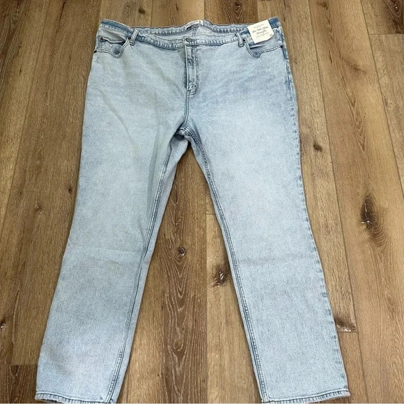 Abercrombie & Fitch The 90s Slim Straight Ultra High Rise Size 24R x 37 NWT - Picture 2 of 10